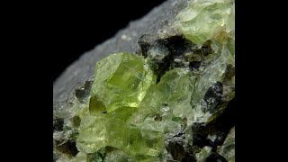 176690237518 PERIDOT XENOLITE  OLIVINE  FORSTERITE in BASALT  Czech Republic Smrčí Quarry [upl. by Skipton]