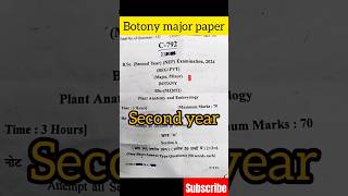 BSC 2nd year botany major paper exam 2024 plant anatomy and Embryology second year [upl. by Cruce]