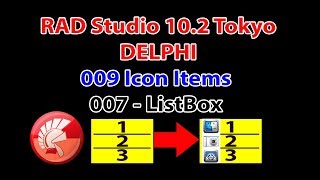 Rad Studio Delphi 007 ListBox  009 Icon in Items [upl. by Zaid720]