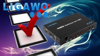 Hardware Check  Ligawo 6518724 HDMI Switch 4x1  1080p 3D Toslink SPDIF 35mm Audio [upl. by Brasca]