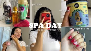 SPA DAY completo  unhas penteado finalização skin care corpo 💗💆🏻‍♀️ [upl. by Erica]