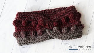 Black Cherry Ear Warmer Crochet Pattern [upl. by Atinev]