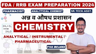 FDA  RRB EXAM PREPARATION  CHEMISTRY  ANALYTICAL  INSTRUMENTALANALYTICAL CHEMISTSR TECHASST [upl. by Erina]