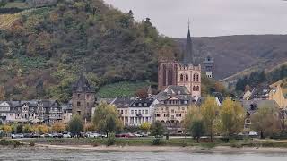 Sightseeing GermanyRhine ValleyRheinTal Blick nach Bacharach am Rhein im Nov2024 [upl. by Ennahs]