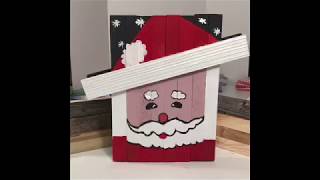 DIY Santa and Snowman Wooden Reversible Painted Project [upl. by Pretrice]