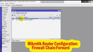 Forward Chain  How to configure Firewall in mikrotik Router Forward Chain [upl. by Rugen]