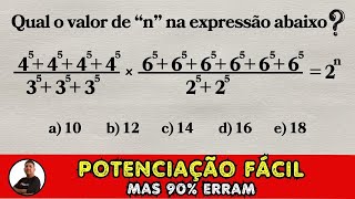 PROBLEMA DE MATEMÁTICA PARA CONCURSOS  Potenciação  Prof Robson Liers [upl. by Ellinger234]