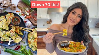 Easy Weight Loss Dinner  Asian Vegetable Pancakes Plant Based and Low Calorie [upl. by Atnod]