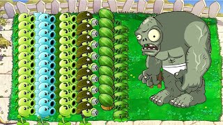 Plants vs Zombies Battlez All Pea PVZCattail vs Gargantuar Zombies [upl. by Kriste156]