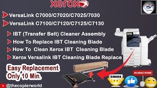 How To Replace The Transfer Belt Assembly On Xerox Versa Link C7020C7025C7030C7120C7125C7130 [upl. by Grados]