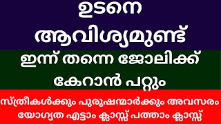 Job Vacancy Kerala today 2024 Kerala job vacancy Malayalam [upl. by Ttocs950]