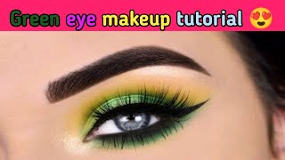 Green Eye Makeup Tutorial  For Party Makeup makeup youtube [upl. by Eiknarf]