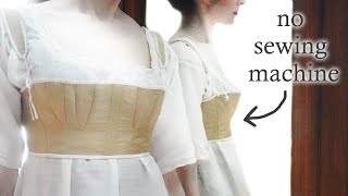 Hand sewing regency stays should be quick…right [upl. by Nwahc]