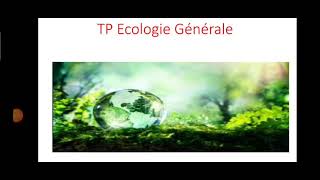 TP Ecologie générale S3 [upl. by Higginson]