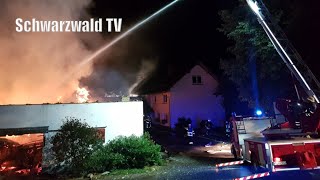 🔥🚒 Kuhstall brennt lichterloh nach ⚡ Blitzschlag im Schwarzwald 🐄 31 Kühe sterben 06082019 [upl. by Mattox]