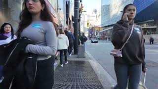 4K Walk Along Yonge Street in Downtown Toronto [upl. by Gustie]