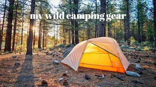 MY WILD CAMPING GEAR  WILD CAMPING ESSENTIALS KIT LIST [upl. by Dnilasor]