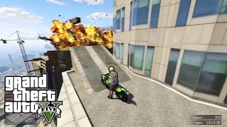 GTA V CARRERA IMPOSIBLE OS RETO A TERMINARLA MEJORES MOMENTOS MUERTES Y EXPLOSIONES GTA 5 [upl. by Aiyt103]