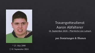 Trauergottesdienst Aaron Abfalterer [upl. by Anitsirc]