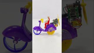 Vespa Scoter Powered by DC MotorHow To Make Scoter with DC motor Making Mini Scoter with DC Motor [upl. by Nahshon159]