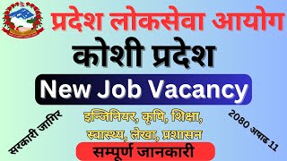 Koshi Pradesh Loksewa Vacancy 2080  Loksewa Vacancy 2080  Koshi Province New Job Vacancy 2023  P1 [upl. by Colligan]