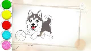 How to draw dog sketchdog painting and drawing [upl. by Dan654]