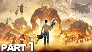 SERIOUS SAM 4 Walkthrough Gameplay Part 1  INTRO FULL GAME [upl. by Rebm]