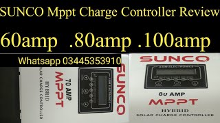 Sunco Mppt charge controller hybrid 60amp80amp100amp information [upl. by Akemahc]