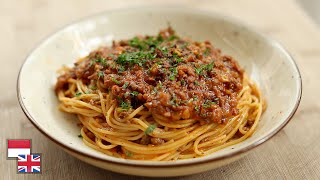 Resep SPAGHETTI BOLOGNAISE Bahan LOKAL Kualitas Resto [upl. by Darrin]