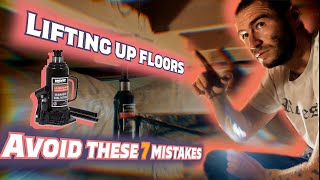 Lifting up floors 7 mistakes to avoid  Jacking and leveling sagging floors [upl. by Singer]