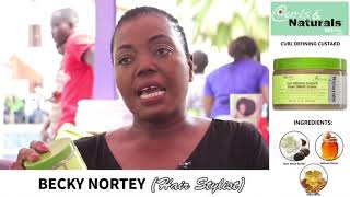 How to Use Curls and Naturals Defining Custard  Becky Nortey  pinkiessalon [upl. by Damian]