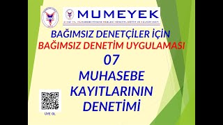 0707 MUHASEBE KAYITLARININ DENETİMİ [upl. by Jarl]