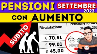 ✅TUTTI I NUOVI IMPORTI AUMENTATI ❗ PENSIONI MINIME INVALIDI PARZIALI TOTALI ➡ DA SETTEMBRE 2022 [upl. by Elleb238]