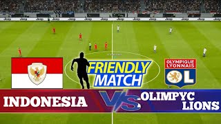 INDONESIA VS OLYMPIQ LIONS  FRIENDLY MATCH  GAMEPALY PES 2021  UPDATE PATCH 2024 [upl. by Strong]