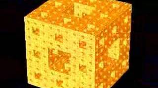 3D IFS fractal Menger Sponge Zoom [upl. by Nyrol]