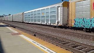 Union Pacific Freight Train 5700 At RiversideDowntown Metrolink Station 1182024 [upl. by Aehtrod895]