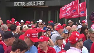 Trump rally on Long Island Tightened security at Nassau Coliseum  NBC New York [upl. by Sternick402]