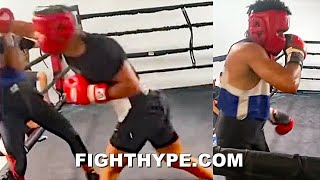 DEVIN HANEY BREAKS NOSE OF SPARRING PARTNER HITTING HARDER THAN EVER BEFORE FOR JORGE LINARES CLASH [upl. by Coady275]