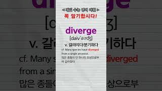 수능단어 diverge divert vocabulary [upl. by Sethrida]