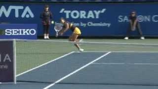 Kimiko DateKrumm 2012 Toray Pan Pacific Open Hot Shot [upl. by Amihsat286]