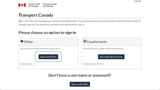 Signin process on the Transportation Security Services TSS platform using GCKey [upl. by Decima]