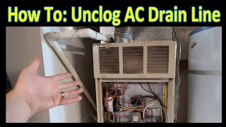 HOW TO Unclog AC Drain Line  Why is there water on the floor Fix it now [upl. by Dynah]