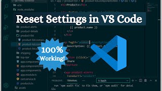 How to Reset Settings in Visual Studio Code for MacOS or Windows  Format Your Visual Studio Code [upl. by Oleta]