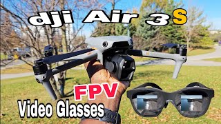 Dji Air 3s Drone  Video Glasses FPV Flight in the City [upl. by Mathis283]