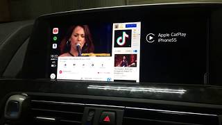 BMW Wireless Apple Carplay Via CarBridge CarPlayで動画再生 [upl. by Alilahk]