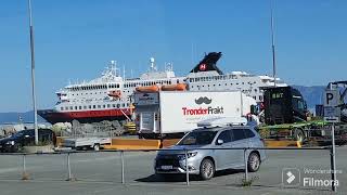 Hurtigruten Nordlyst Leaving Trondheim Port [upl. by Bethezel]