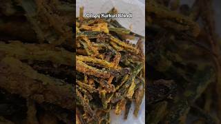 easy crispy kurkuri bhindi air fryer or baked Indian Okra Fries shorts okra bhindi ladyfinger [upl. by Caresse517]