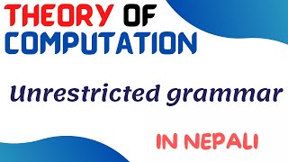 Theory of Computation  unrestricted grammar [upl. by Arrio]