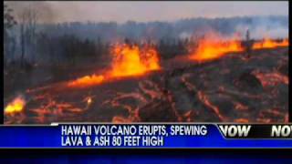 Hawaii Volcano Erupts Spewing Lava amp Ash [upl. by Roche]