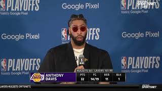 Anthony Davis Post Game Interview  Los Angeles Lakers vs Denver Nuggets [upl. by Enyamrahs]